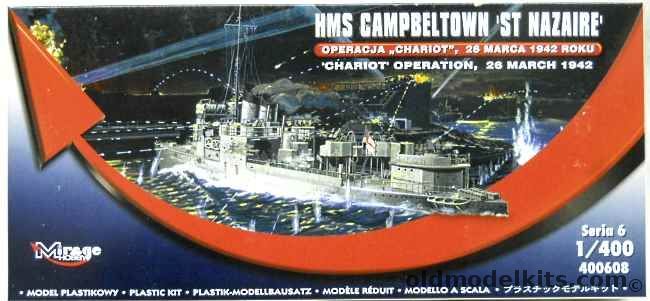 Mirage Hobby 1/400 HMS Campbeltown St Nazaire Raid Operation Chariot - (ex- USS Buchanan Flush Deck Destroyer), 400608 plastic model kit